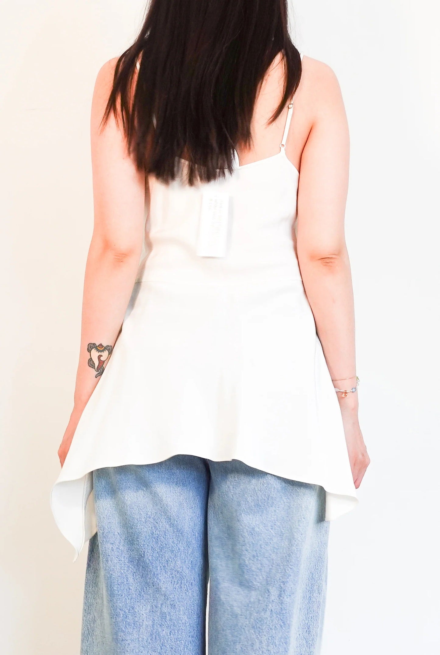 White silk vest